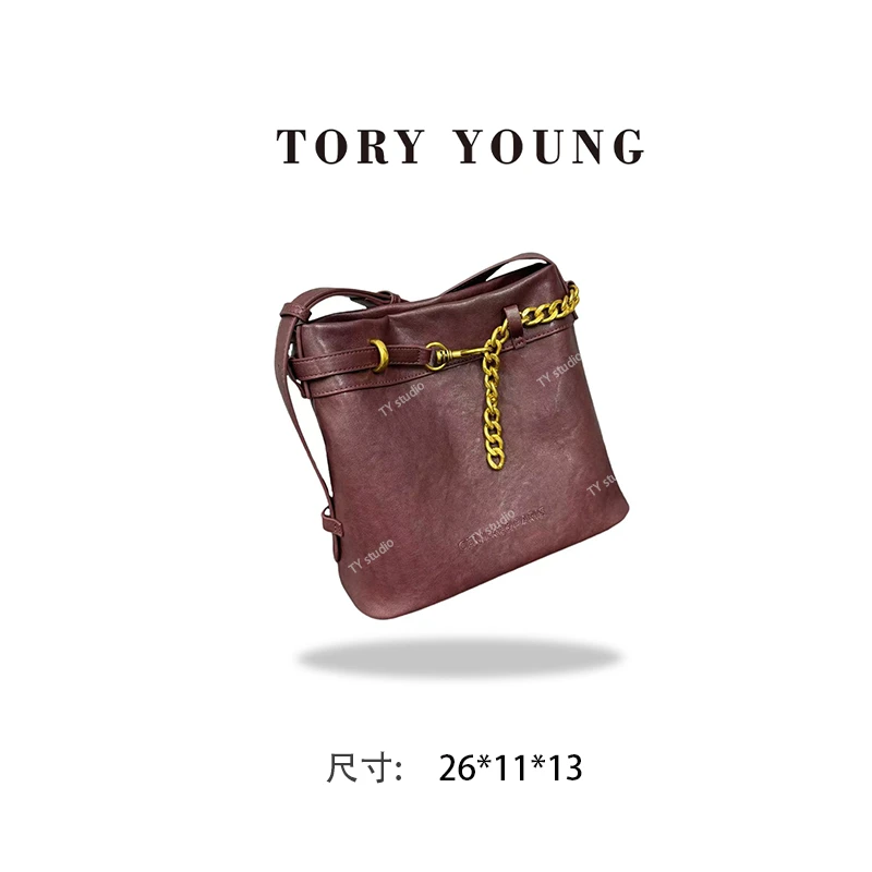 【TY】QYX-9690-安可拉红 轻奢高级韩版单肩潮流时尚简约女包