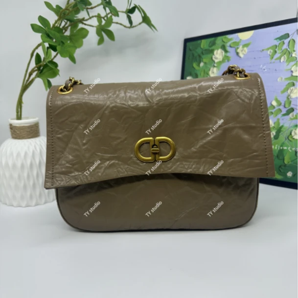 【TY】SKL-7163-茶褐色 肩包欧美时尚女士小包包洋气包包