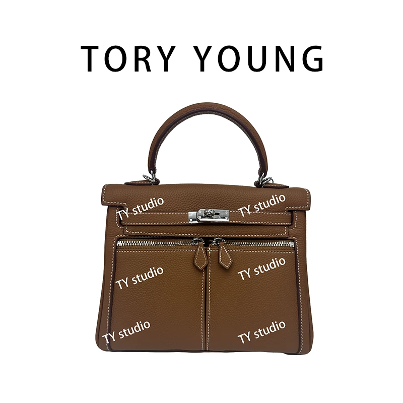 【TY】XKY-6935-棕色 大马家TOGO牛皮拉克丝25凯焦糖棕