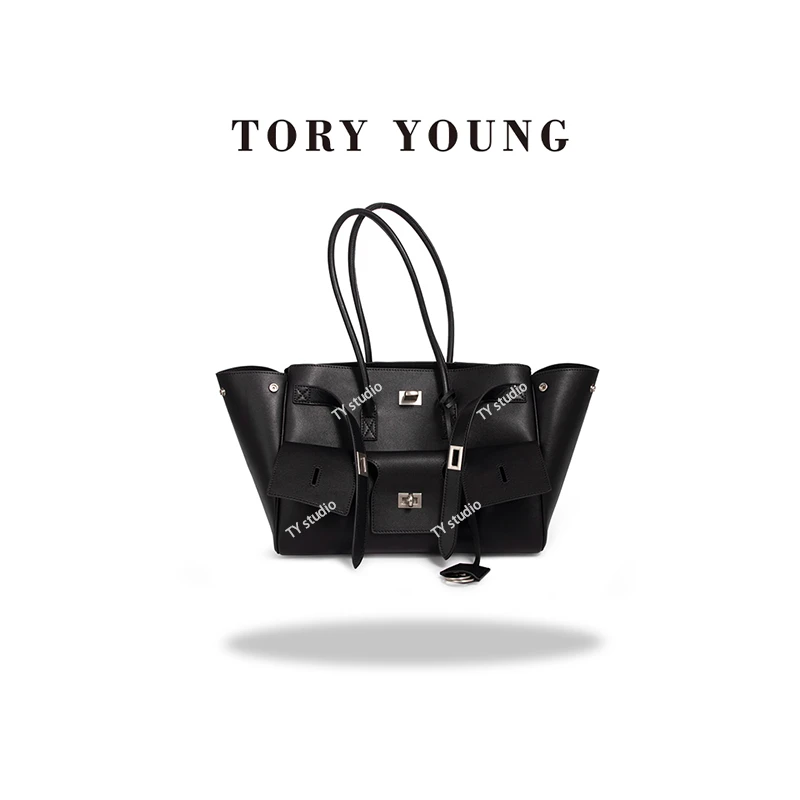 【TY】SLBL-586-黑色银扣 轻奢高级韩版单肩潮流时尚简约女包