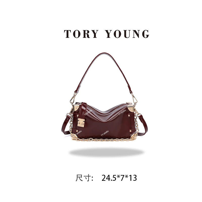 【TY】QYX-8899-安可拉红 轻奢高级韩版单肩潮流时尚简约女包