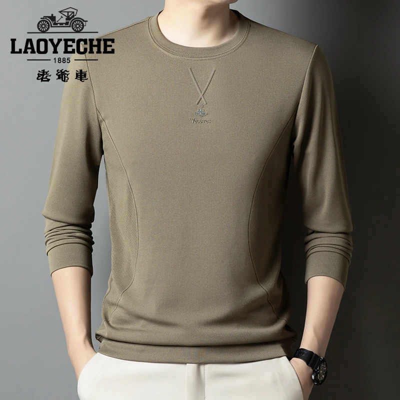 老爷车爆款春秋男装卫衣中青年长袖打底衫圆领长袖T恤