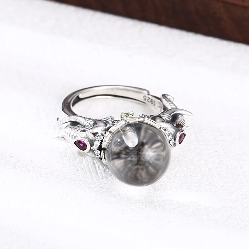 925银戒指 大象戒指 男女同款开口戒指