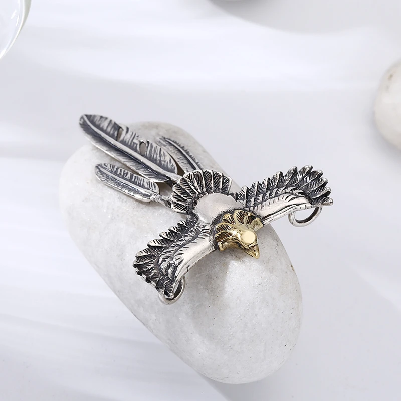 吊坠925银 飞鹰吊坠 百搭项链流行挂坠