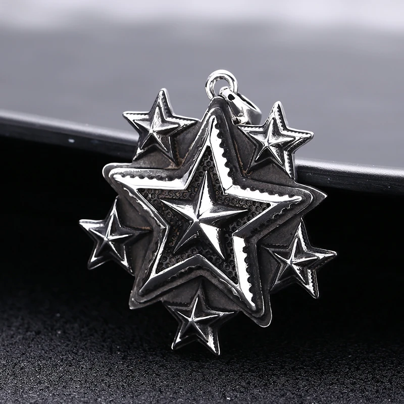 吊坠925银 五角星吊坠 百搭项链流行挂坠