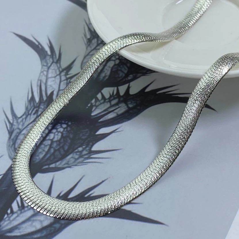 链子925银 精工蛇骨链项链 流行女士锁骨颈链