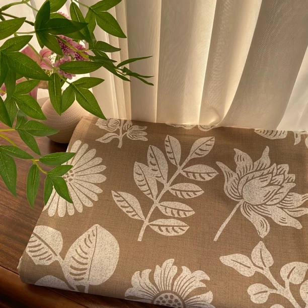 原棉帆布（花叶）加厚加密定制款粗布