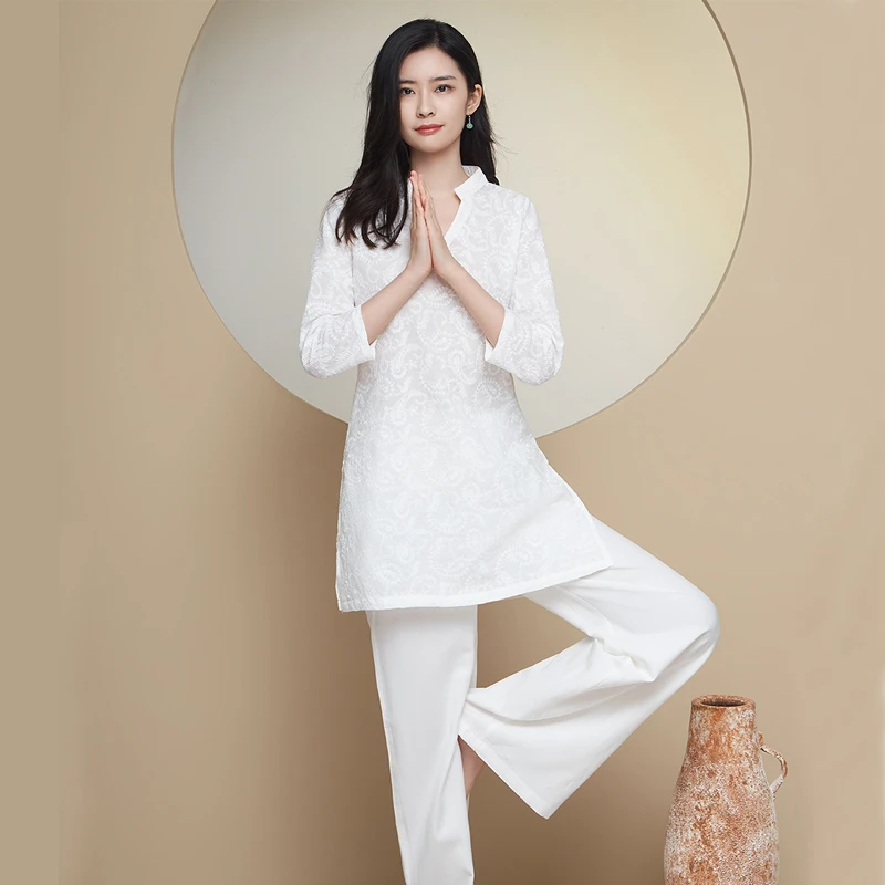 尤佳瑜伽服套装女纯棉禅服宽松印度昆达里尼大师舞韵冥想禅修服女