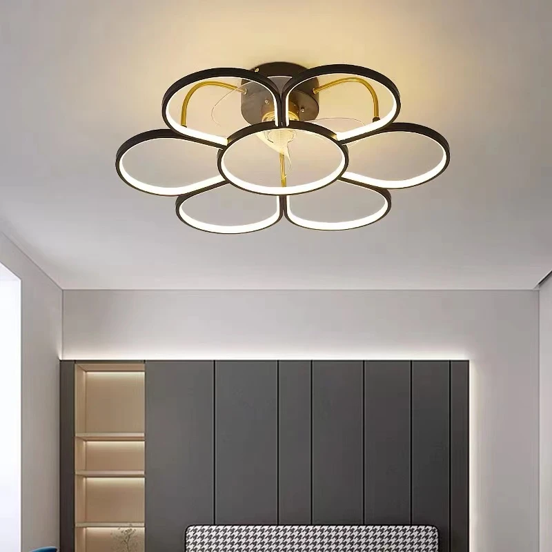 餐厅客厅灯现代吸顶灯静音风扇灯电扇吊灯2025年新款灯具夏季必备