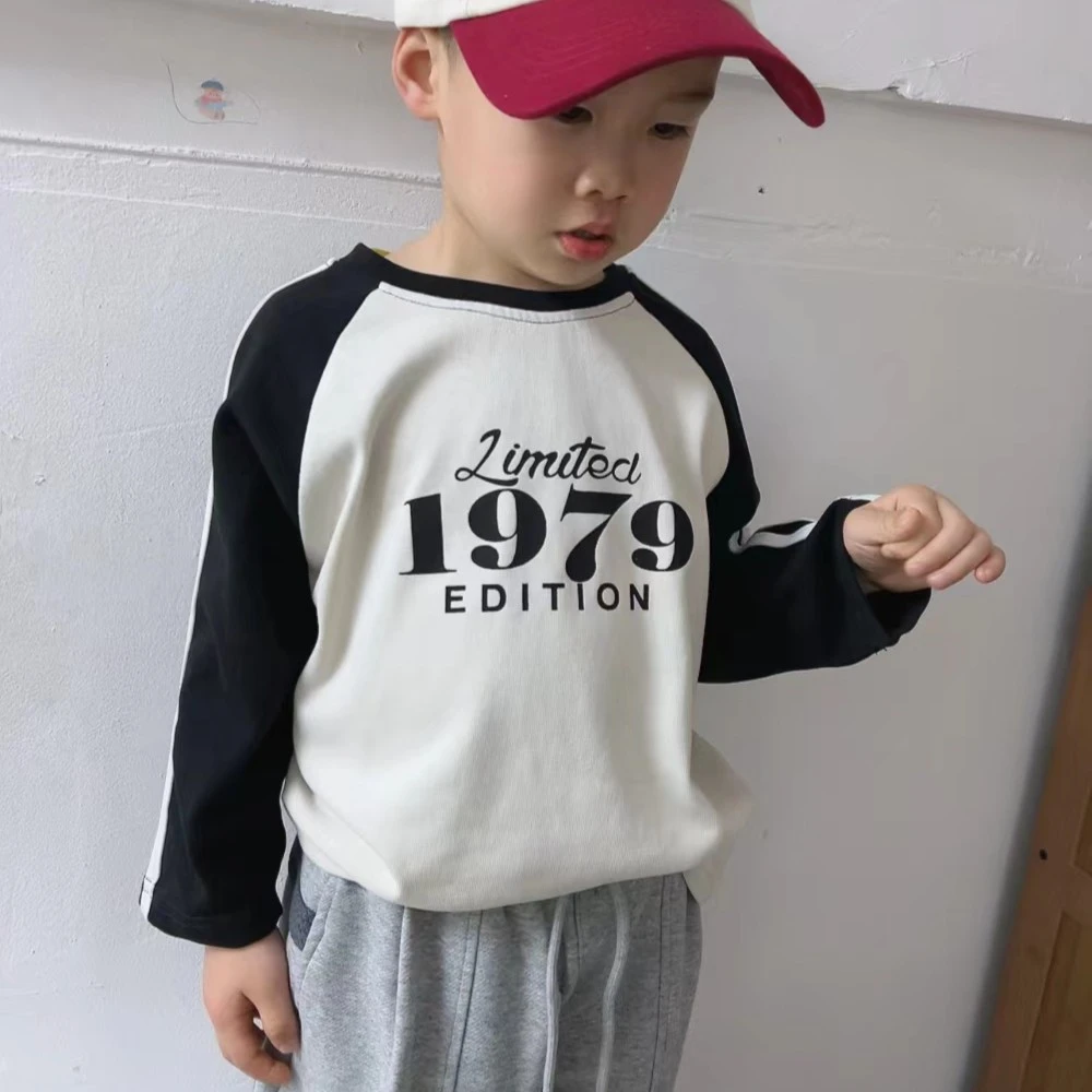 卫衣假两件儿童拼接拼色男童韩版长袖圆领印花春秋休闲春款秋季