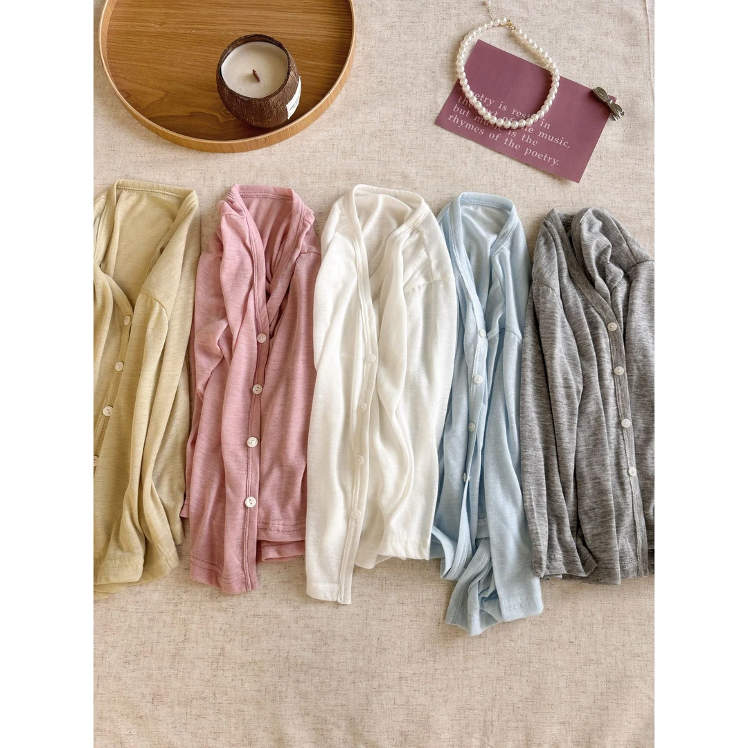 Bmy2024sp 夏季新款女童儿童空调衫女宝轻薄软糯外穿开衫防晒外套