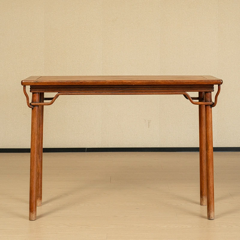 二十世纪红木一腿三牙条桌中式古典家具收藏大红酸枝玄关桌边桌