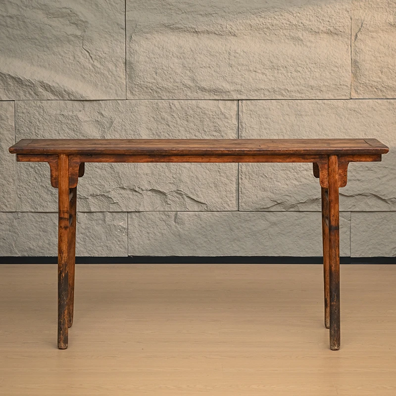 清代 黄花梨夹头榫刀牙板平头案明清古典家具收藏海南黄花梨香案