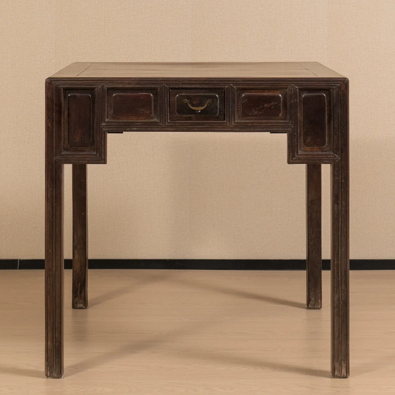 清代 红木带屉四面平方桌 古董家具