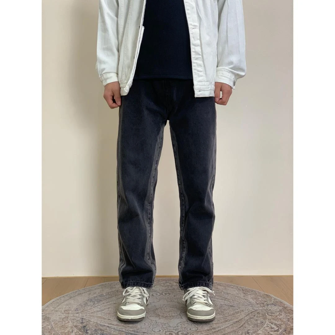 春昂【直筒修身】日系水洗牛仔裤百搭宽松休闲男士直脚常规裤子