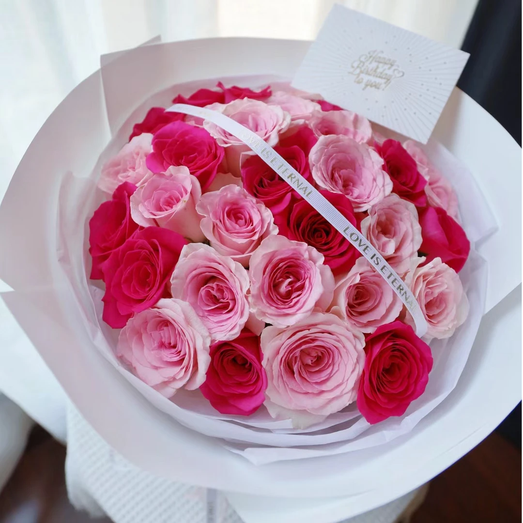 【花和优品】浪漫邂逅---5支AA弗洛伊德+5支AA洛神——单头玫瑰