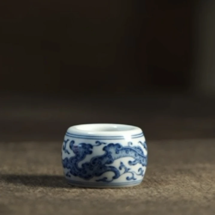 玉窑 龙纹盖置 古法柴窑