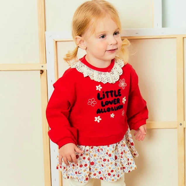 QZ601 儿童花色碎花短裙