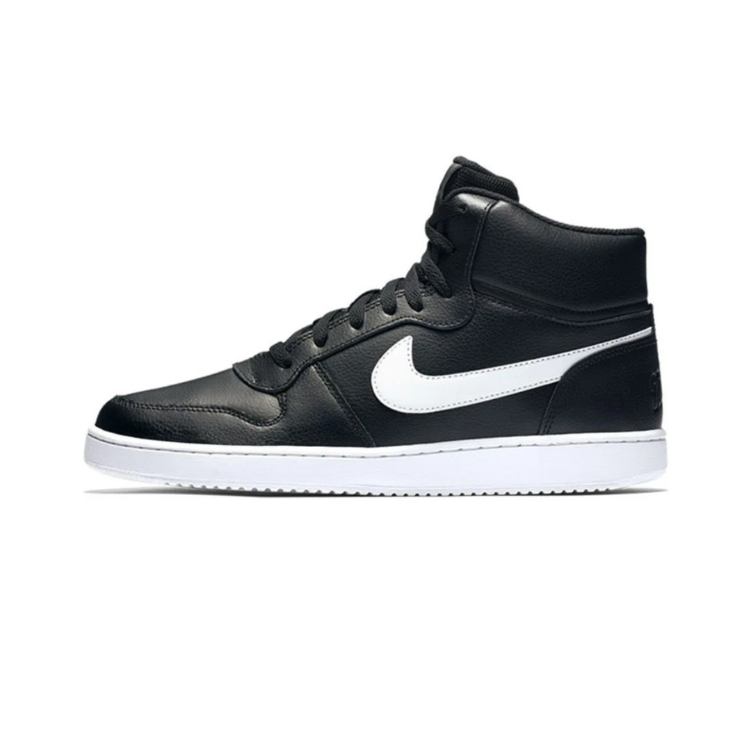 Nike/耐克Ebernon Mid 男鞋黑色中帮休闲鞋板鞋 AQ1773-002 黑白