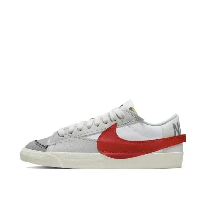 Nike/耐克Blazer Low Jumbo 耐磨低帮板鞋男款白红色DQ8769-100 2