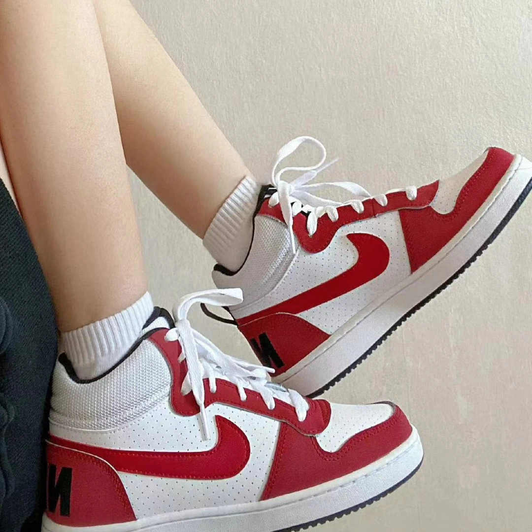 Nike/耐克 Court Mid 女红白复古中帮休闲板鞋 红白839977-103