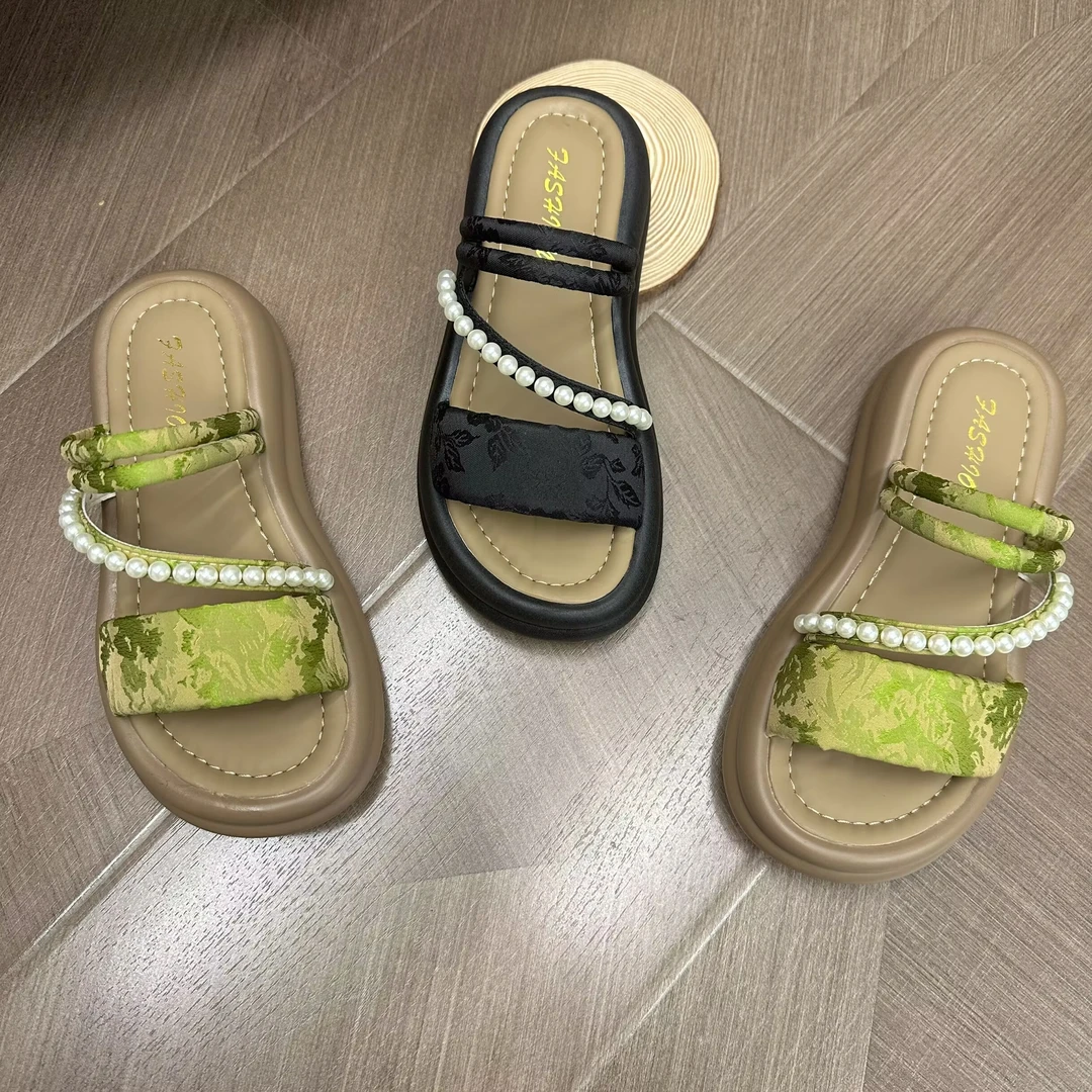 涵 2024国风女外穿2024新款夏季软底百搭时尚外出防滑沙滩凉拖鞋