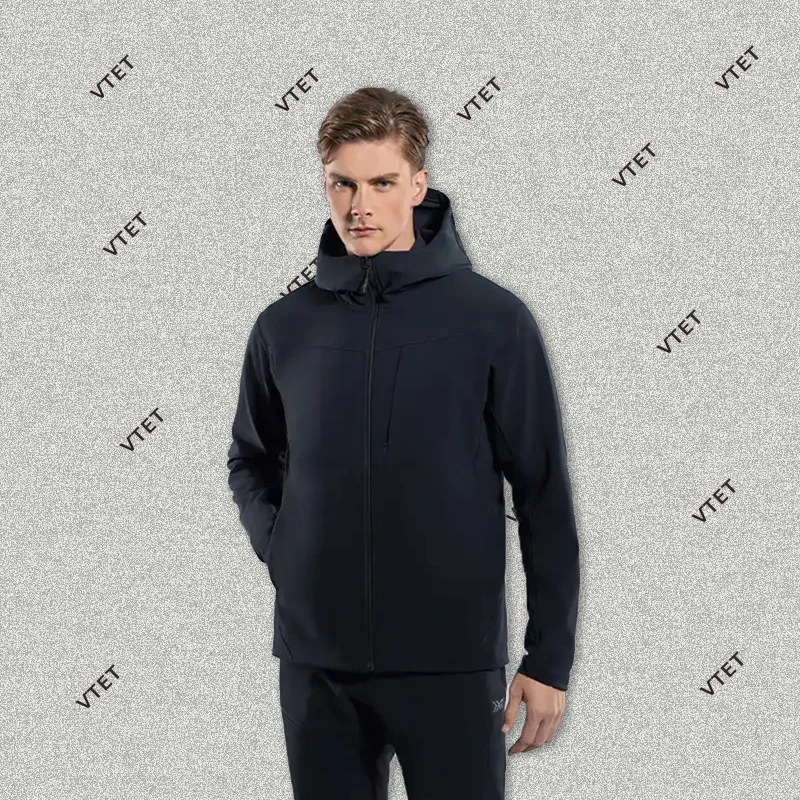 连帽软壳衣男子风盾户外运动加绒保暖外套/XBJY22870