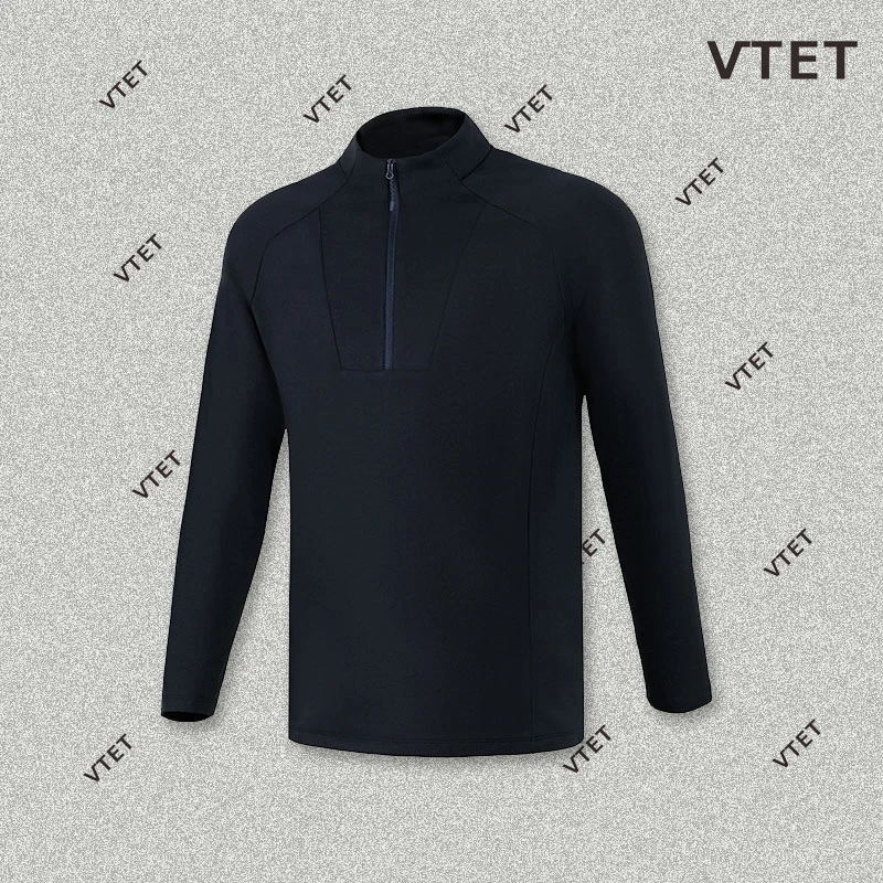 情侣加绒户外运动可通勤秋季单穿冬季内搭款半拉链套头衫/24-2407