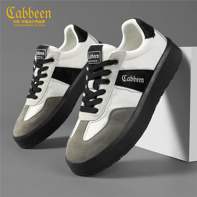 卡宾男鞋鞋子时尚百搭复古休闲鞋透气秋季运动鞋男式潮鞋薄款板鞋
