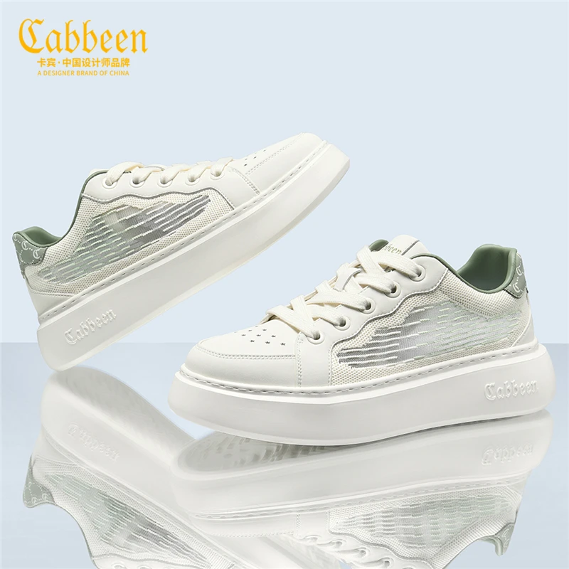 卡宾男鞋板鞋2024风感波粒潮流设计感小众潮百搭休闲鞋子小白鞋