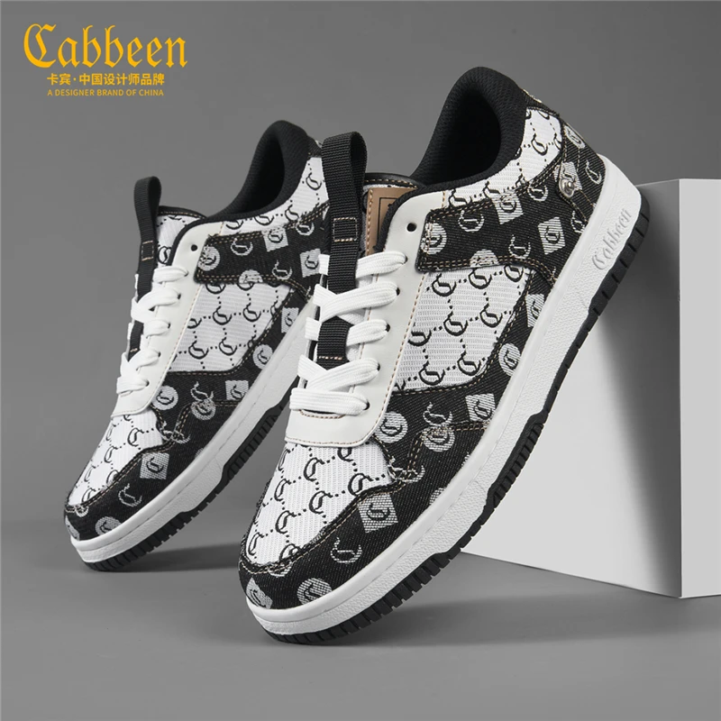 卡宾男鞋设计师时尚百搭低帮休闲鞋透气秋季运动鞋男式潮鞋板鞋