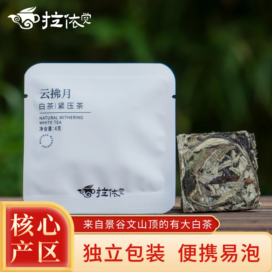 云南白茶普洱茶古树纯料持久耐泡花蜜香小方片方便易携带
