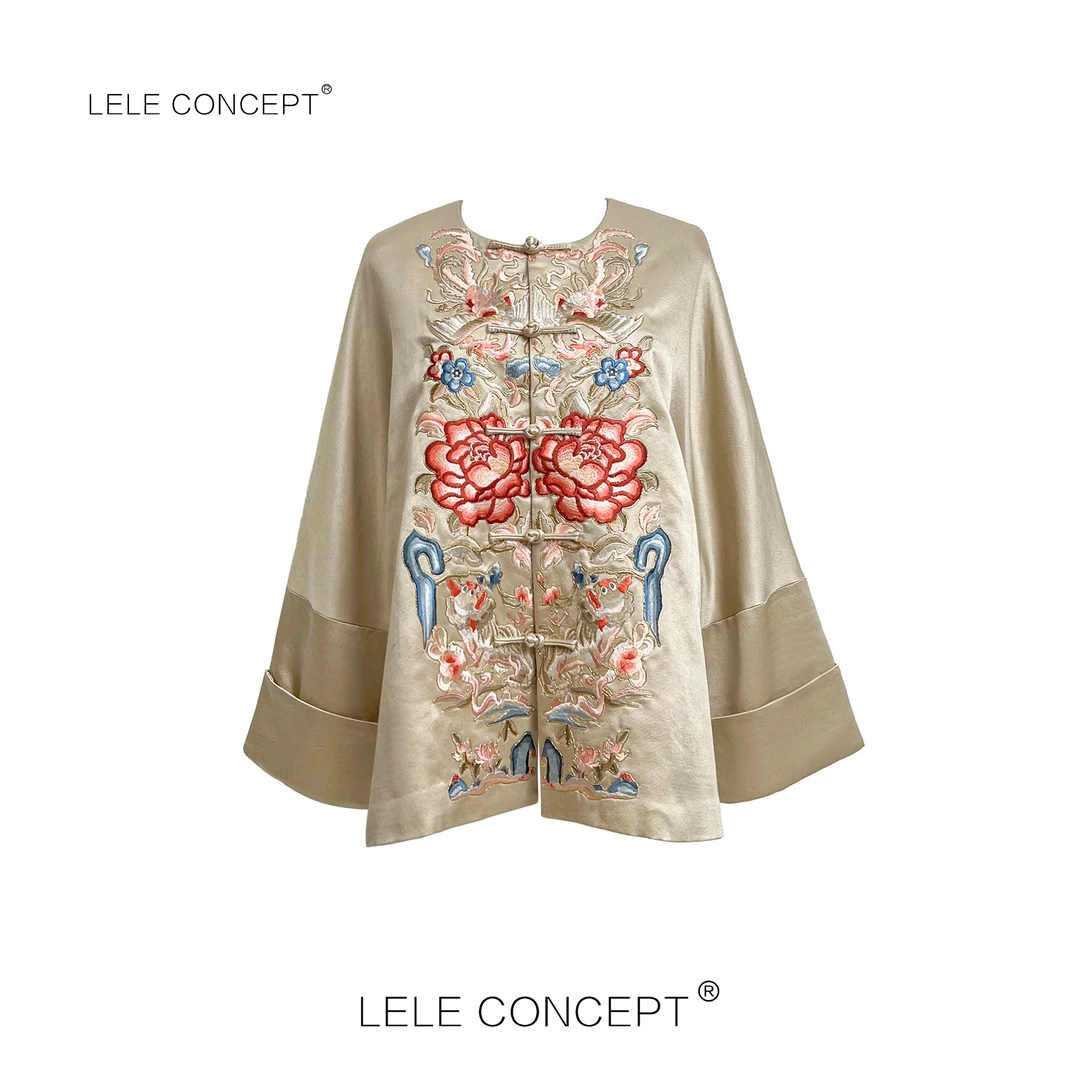 LELE CONCEPT｜翻袖绣花国风轻奢外套新中式温婉气质Y0409