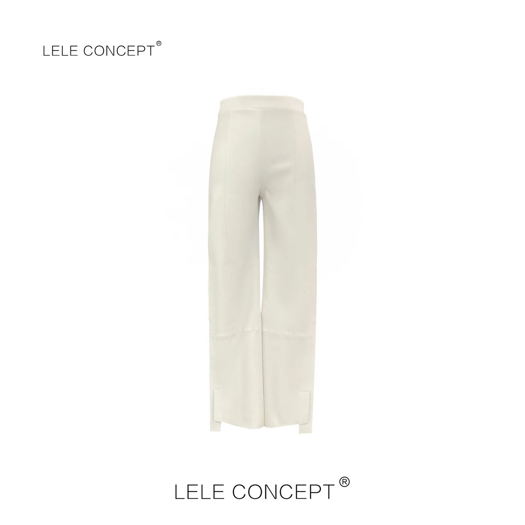 LELE CONCEPT | 轻奢时尚百搭纯色九分弹力皮裤休闲裤K0241