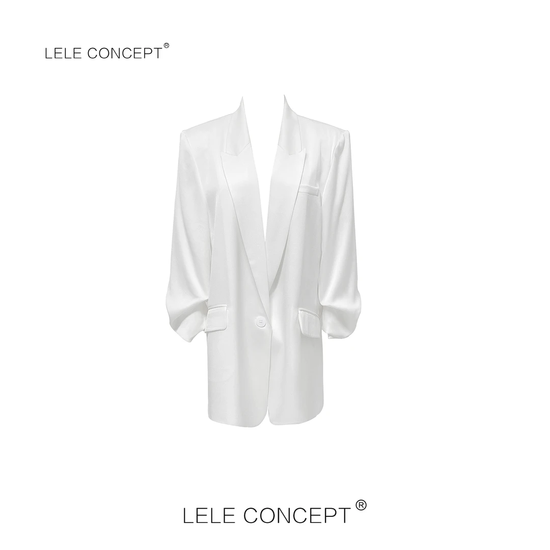 LELE CONCEPT | 【灵感缪斯】新款翻领气质优雅款袖口抽褶西服Y0197