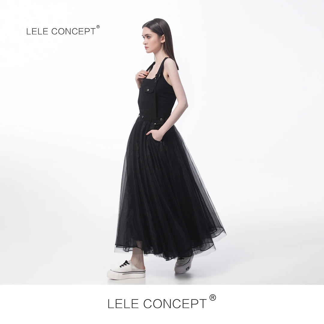 LELE CONCEPT |  春夏款气质设计款减龄背带纱裙轻奢优雅Q0011