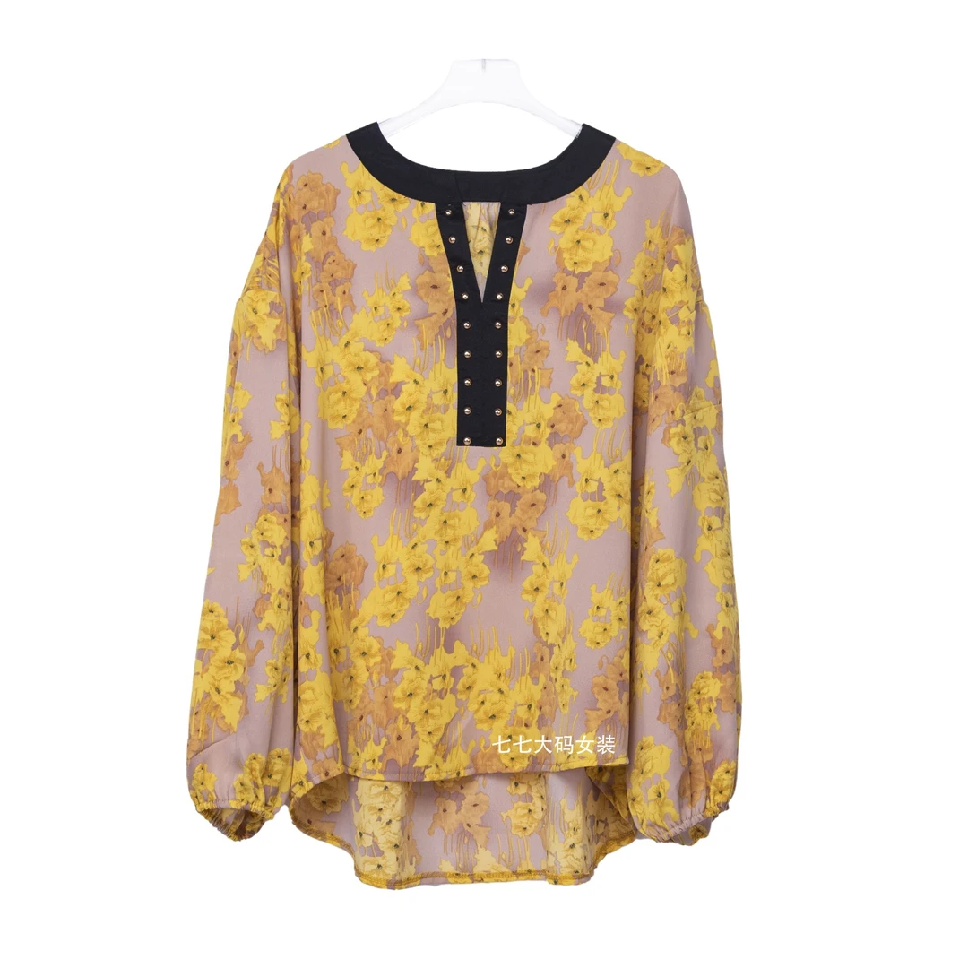 洋气大码重工衬衫薄款