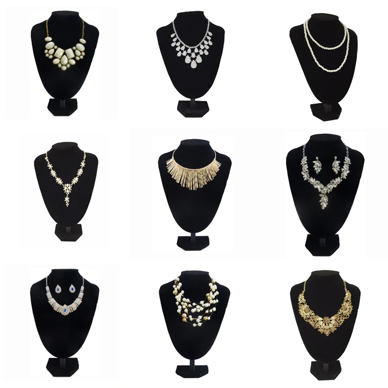 样板房展厅展柜陈列展示颈模饰品项链耳环项链颈模衣帽间软装摆件