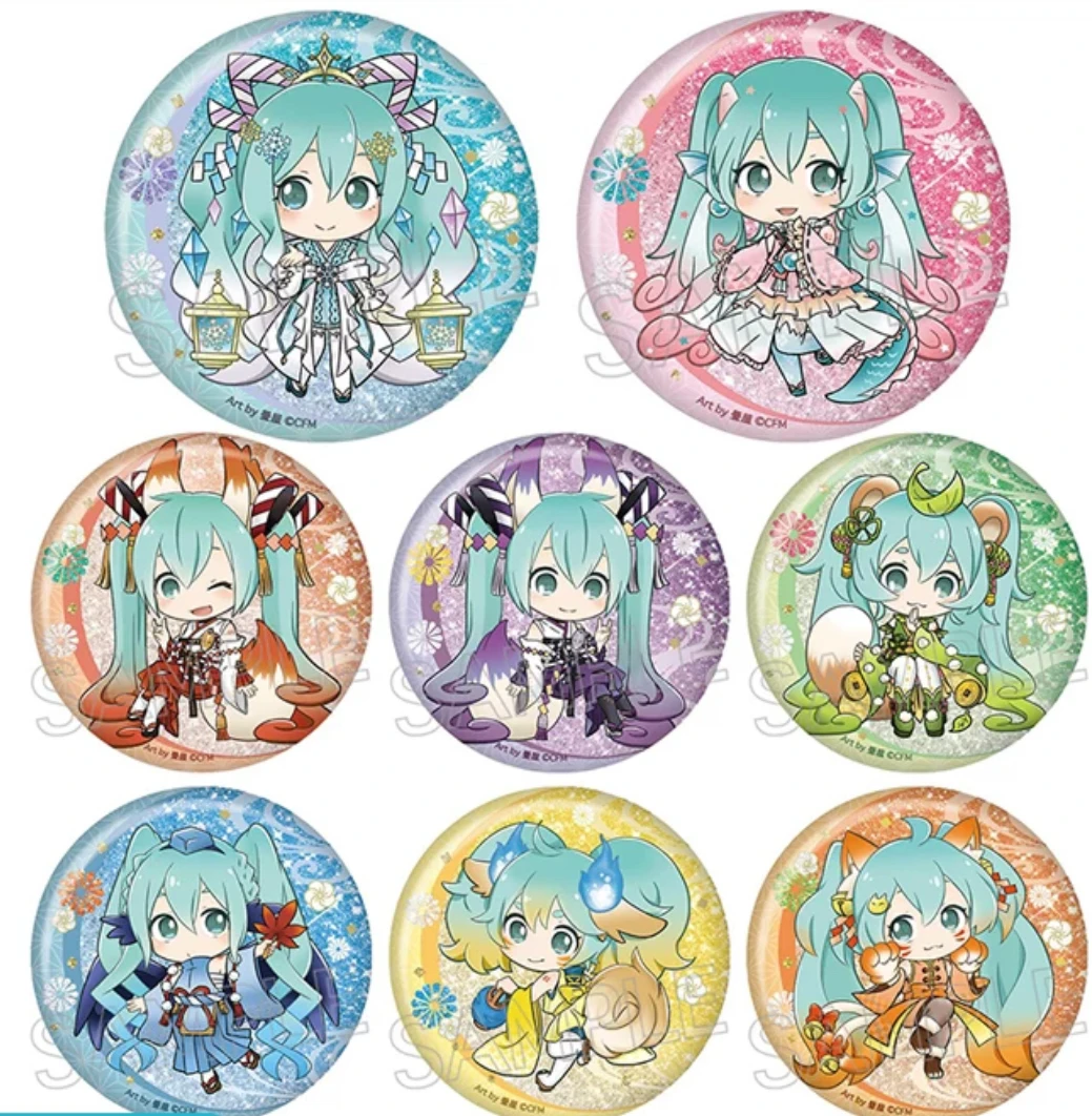 【椰叶】初音未来 百鬼夜行 Q版闪闪徽章吧唧