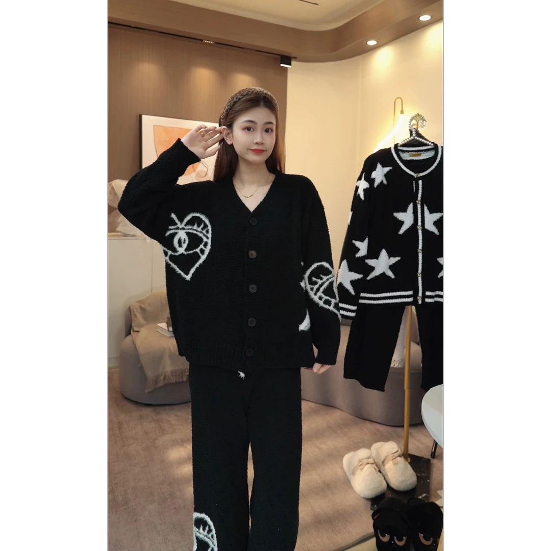 【秀秀家】冬季上新《星夜》软绵绵网红舒适睡衣半边绒宽松