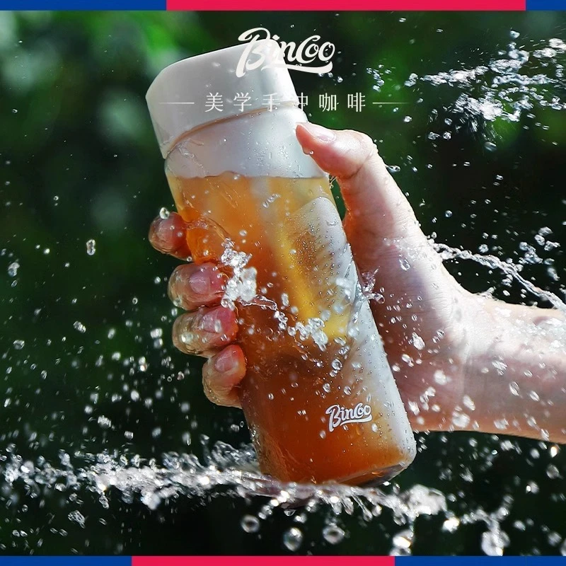 Bincoo四方冷萃咖啡壶随行咖啡杯便携冷萃杯tritan水杯冷泡花茶-Z