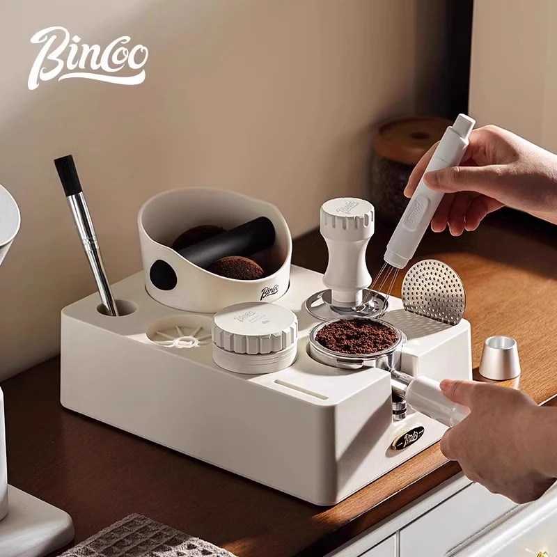 Bincoo多功能咖啡压粉底座布粉器压粉锤收纳家用咖啡机手柄支架