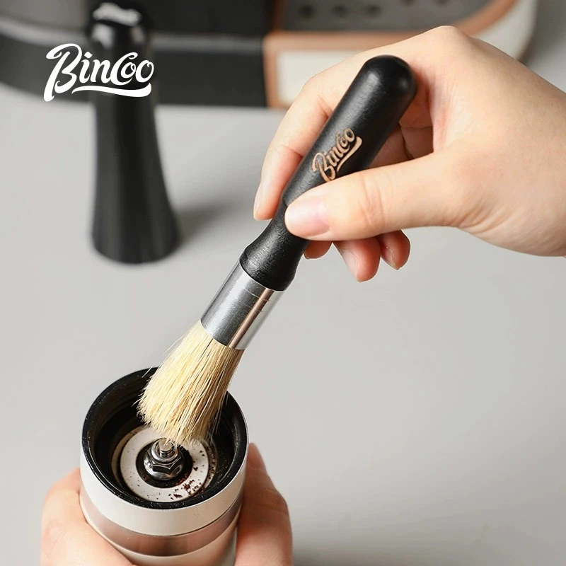 Bincoo磨豆机清洁毛刷咖啡粉清洁刷咖啡机用刷子粉渣清理猪鬃毛刷