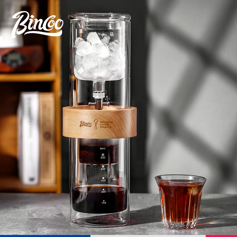 Bincoo木圈冰滴壶双层玻璃冷萃壶滴漏式过滤冰萃咖啡壶家用大容量