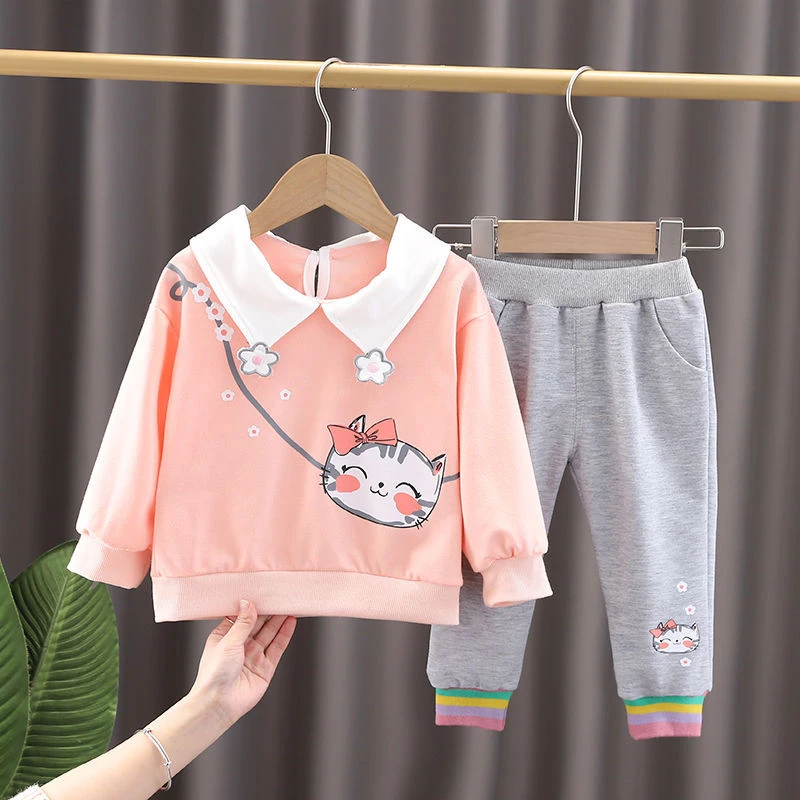 女童装时髦套装洋气儿童秋装新款女宝宝小孩衣服两件套秋季童装潮