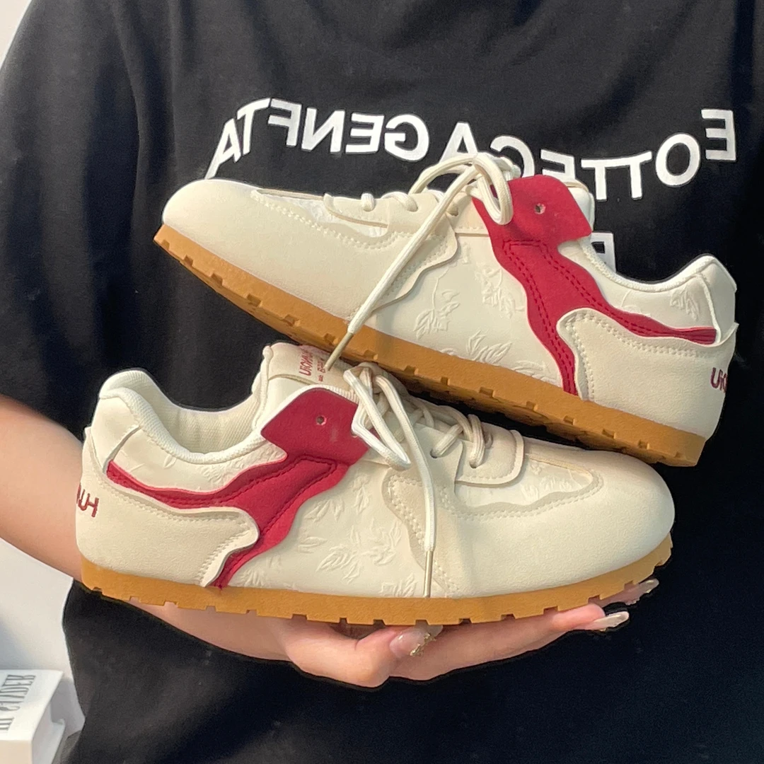 环球女鞋小白鞋女款2025新款春季学生ins百搭时尚休闲平底德训鞋