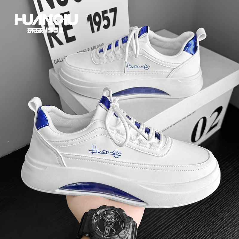 环球厚底小白鞋男春季2025爆款新款百搭增高男鞋休闲潮流学生板鞋