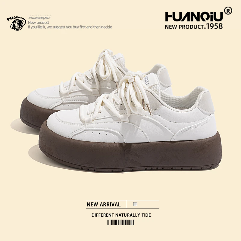 环球大头女鞋2025新款网红爆款春季潮流ins百搭校园休闲厚底板鞋