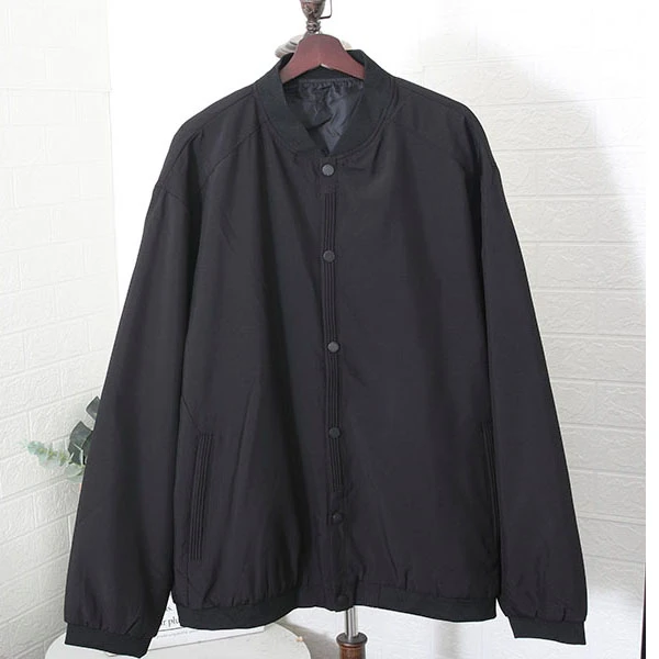 新款棒球领加肥加大码宽松休闲肥佬夹克外套上衣D