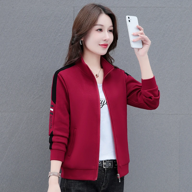 高档开衫卫衣女士春秋新款时尚休闲宽松百搭时髦大码中年妈妈外套